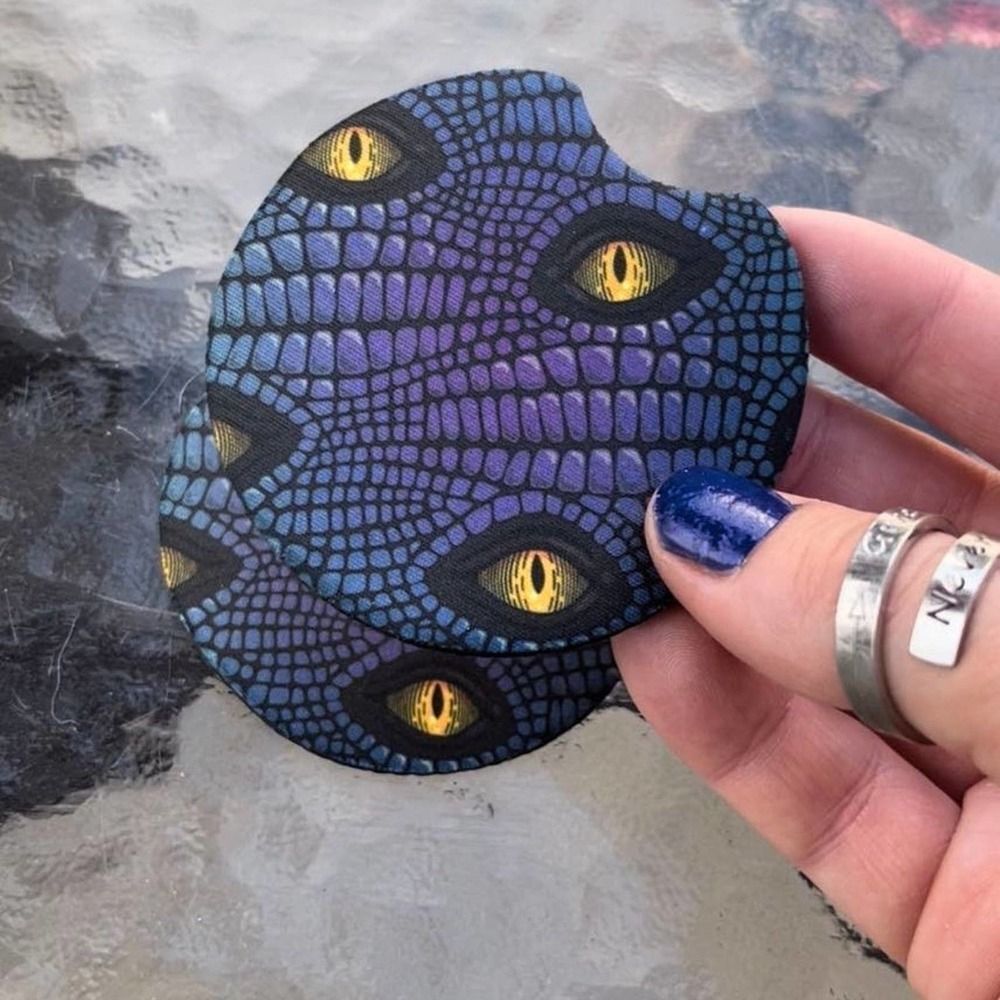 Purple Dragon Eyes Car Coaster Set | Dragon Car Accessories